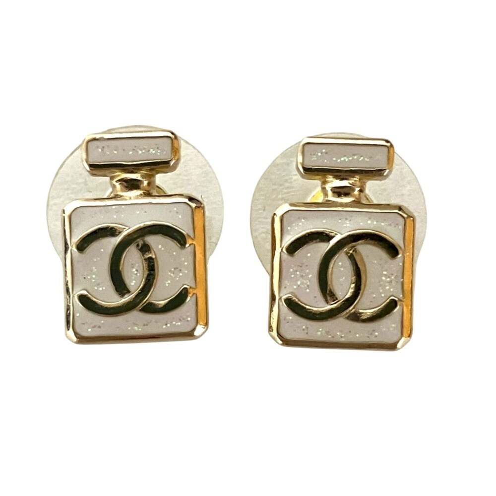 Chanel Earrings Stud Gold-Tone Metal #319396C10B